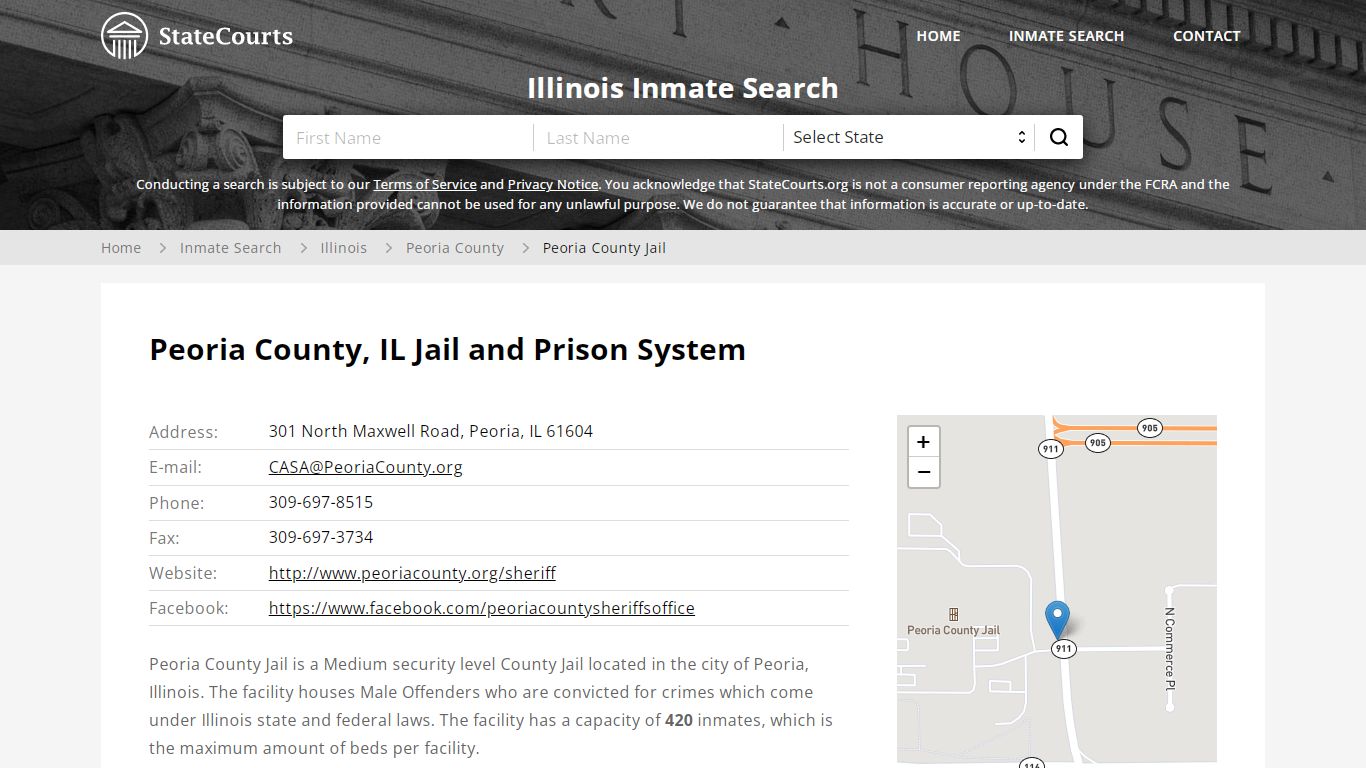 Peoria County Jail Inmate Records Search, Illinois - StateCourts
